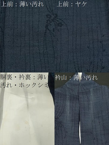 平和屋着物■上質な紬　草花文　正絹　逸品　CAAX8424dy