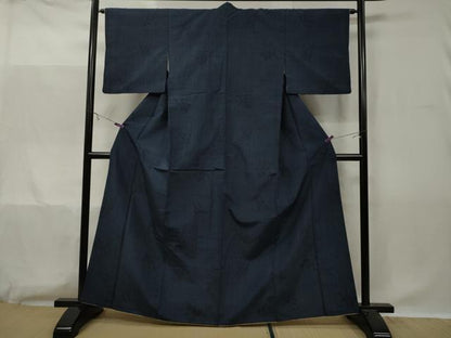 平和屋着物■上質な紬　草花文　正絹　逸品　CAAX8424dy