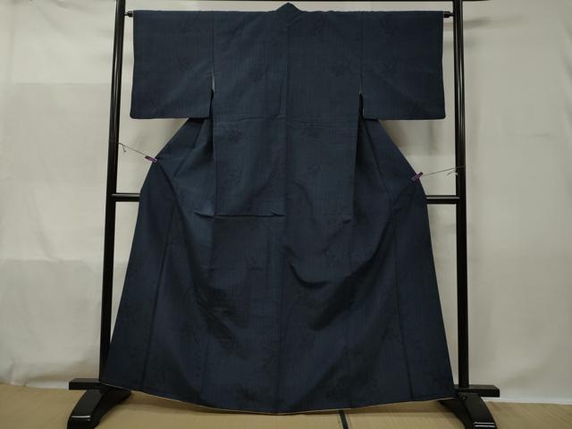 平和屋着物■上質な紬　草花文　正絹　逸品　CAAX8424dy