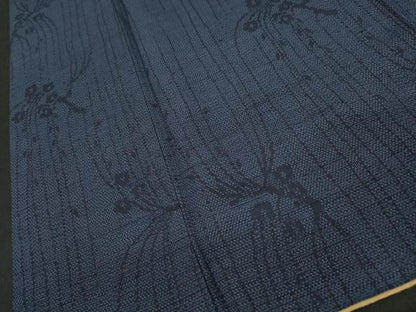 平和屋着物■上質な紬　草花文　正絹　逸品　CAAX8424dy