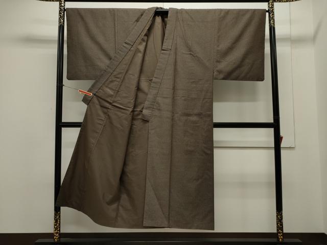 平和屋着物●男性 紬 アンサンブル・長襦袢セット 100亀甲 正絹 逸品 CAAX8537dy