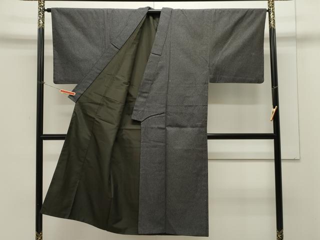 平和屋着物●男性　紬　アンサンブル　120亀甲　正絹　逸品　CAAX8538dy