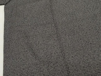 平和屋着物●男性　紬　アンサンブル　120亀甲　正絹　逸品　CAAX8538dy