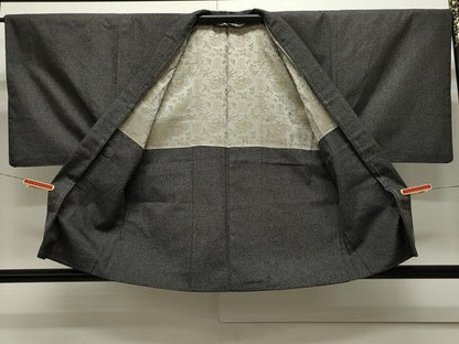 平和屋着物●男性　紬　アンサンブル　120亀甲　正絹　逸品　CAAX8538dy