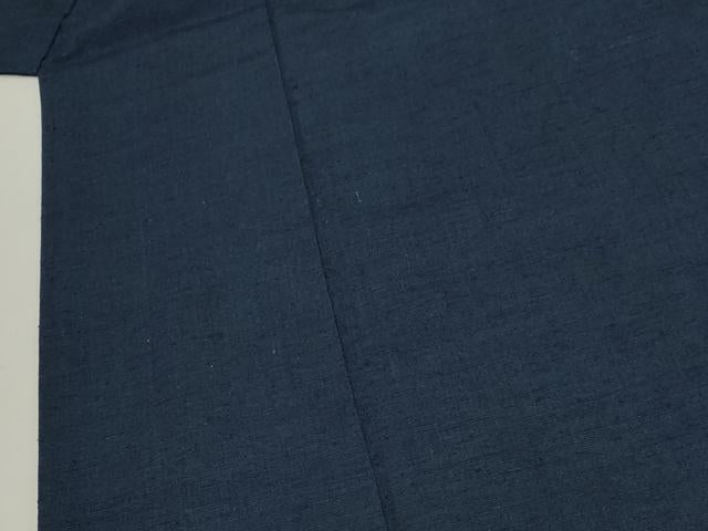 平和屋着物●男性 紬 アンサンブル 濃紺地 正絹 逸品 CAAX8539dy