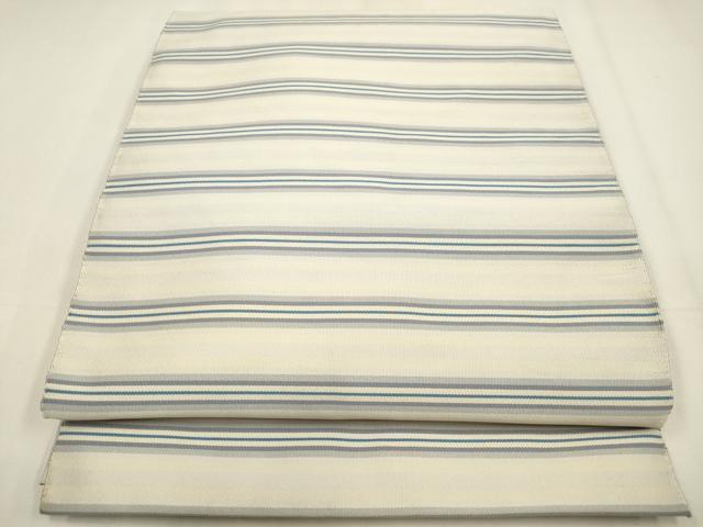 平和屋着物●爪掻き本綴れ　八寸名古屋帯　横段文　正絹　逸品　CAAX8695dy