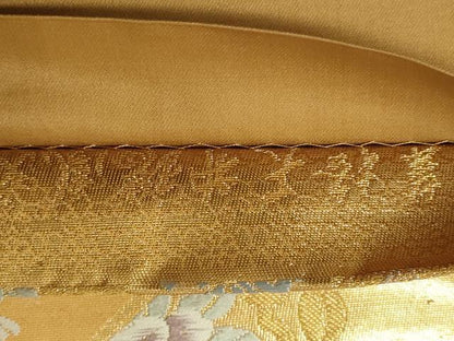 平和屋着物▼六通柄袋帯　唐織　昇華格天井瑞鳳文　金糸　正絹　逸品　CAAX8756dy