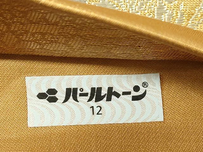 平和屋着物▼六通柄袋帯　唐織　昇華格天井瑞鳳文　金糸　正絹　逸品　CAAX8756dy
