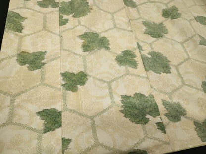 平和屋着物■上質な紬 亀甲舞葉文 正絹 逸品 CAAX8908oy