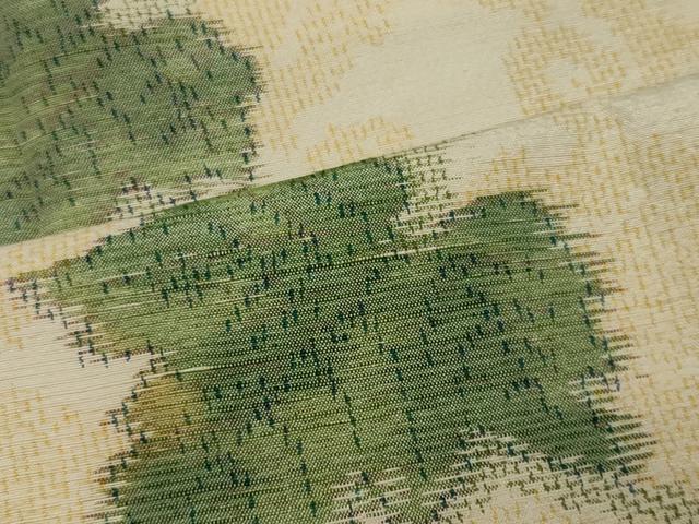 平和屋着物■上質な紬 亀甲舞葉文 正絹 逸品 CAAX8908oy