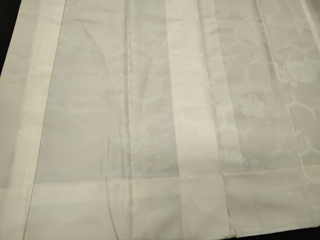 平和屋着物■長襦袢　袷　亀甲花地紋　正絹　逸品　CAAX8933oy