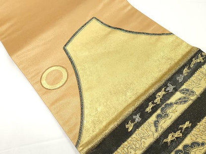 平和屋着物●六通柄袋帯 人間国宝 富士相生 大場松魚の世界 金銀糸 引箔 正絹 逸品 CAAX9208yk
