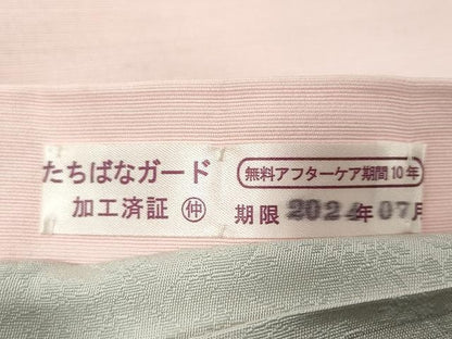 平和屋着物●夢琳派の世界　灘景翔　両面　太鼓柄袋帯　紬地　舞蝶文　金銀彩　正絹　逸品　CAAX9214yk