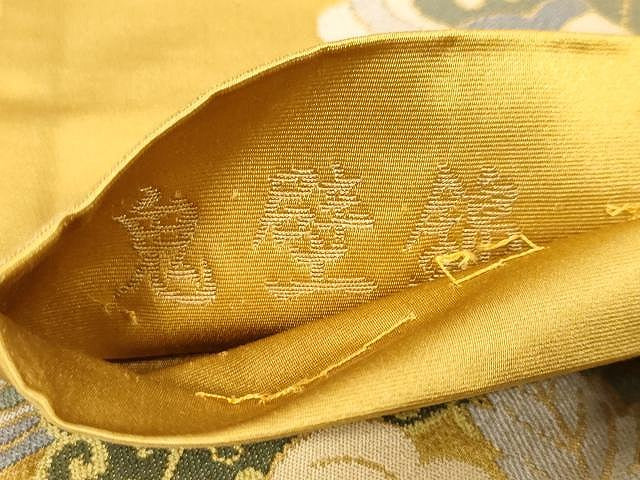 平和屋着物●六通柄袋帯　鬼壁錦　碧涛秀宝文　正絹　逸品　CAAX9254yk
