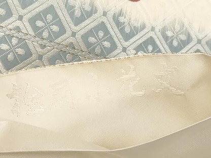 平和屋着物●六通柄袋帯　唐織錦　絵扇小花文　正絹　逸品　CAAX9257yk