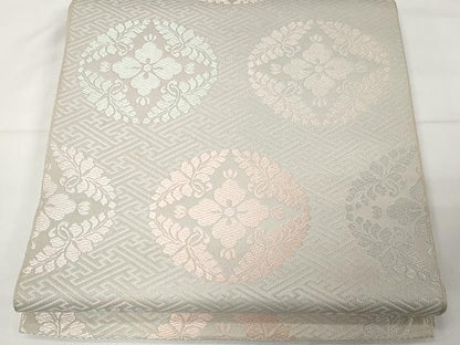 平和屋着物●六通柄　本袋帯　唐織　菱花丸文　正絹　逸品　CAAX9261yk