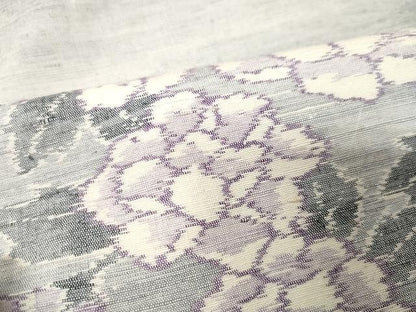 平和屋着物●全通柄袋帯　小千谷紬　枝花文　正絹　逸品　CAAX9268yk