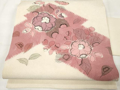 平和屋着物●九寸名古屋帯　辻が花　絞り　鬼しぼ縮緬　正絹　逸品　CAAX9296yk