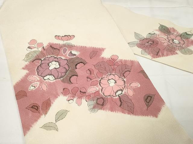 平和屋着物●九寸名古屋帯　辻が花　絞り　鬼しぼ縮緬　正絹　逸品　CAAX9296yk
