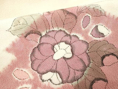 平和屋着物●九寸名古屋帯　辻が花　絞り　鬼しぼ縮緬　正絹　逸品　CAAX9296yk