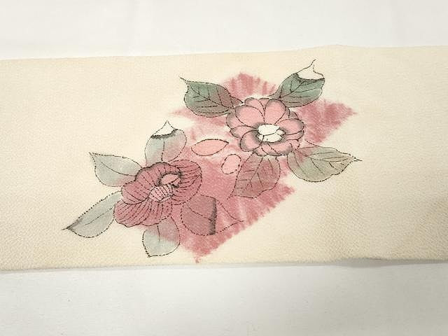 平和屋着物●九寸名古屋帯　辻が花　絞り　鬼しぼ縮緬　正絹　逸品　CAAX9296yk