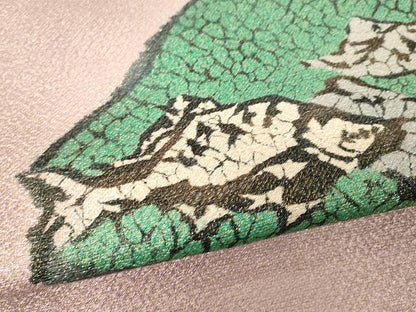 平和屋着物●太鼓柄京袋帯　魚　金通し地　正絹　逸品　CAAX9326yk