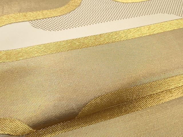 平和屋着物●西陣　川島織物　六通柄　本袋帯　工霞文　金糸　正絹　逸品　CAAX9493yk