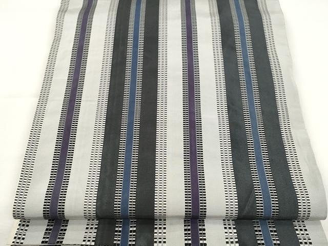 平和屋着物●本場筑前博多織　両面　六通柄袋帯　名物裂　金糸　三越扱い　正絹　逸品　CAAX9569yk