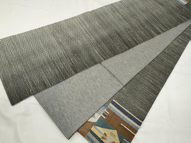 平和屋着物▽スリーシーズン 春夏秋 太鼓柄袋帯 すくい織 吉祥文 正絹 逸品 CAAX9576yk