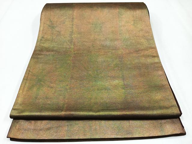 平和屋着物◎六通柄袋帯　霞文　引箔　正絹　逸品　未使用　CAAX9804xe