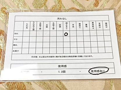 平和屋着物◎六通柄袋帯　立波文　金糸　正絹　逸品　CAAX9831xe