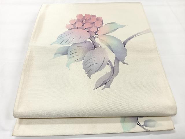 平和屋着物◎太鼓柄袋帯 作家物 枝花文 正絹 逸品 CAAX9861xe