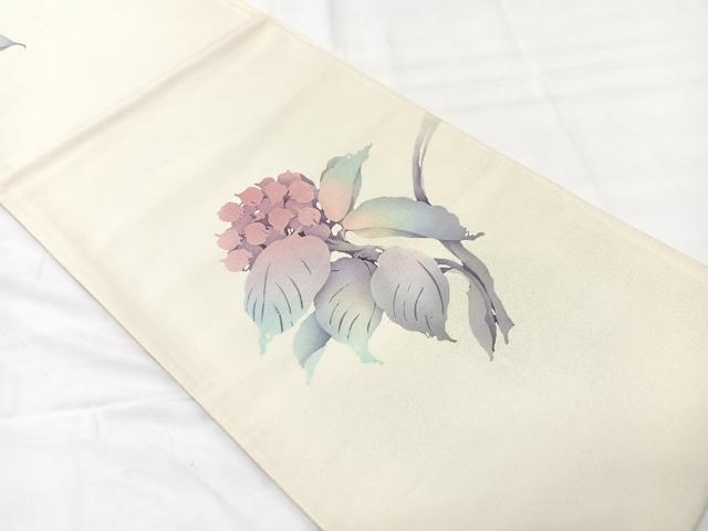 平和屋着物◎太鼓柄袋帯 作家物 枝花文 正絹 逸品 CAAX9861xe