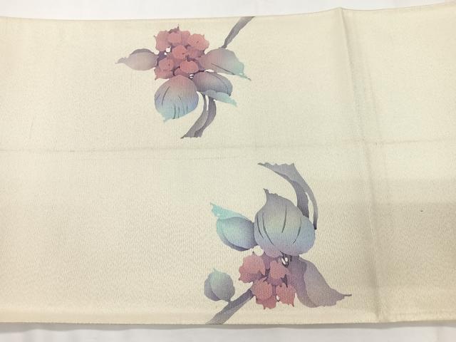 平和屋着物◎太鼓柄袋帯 作家物 枝花文 正絹 逸品 CAAX9861xe