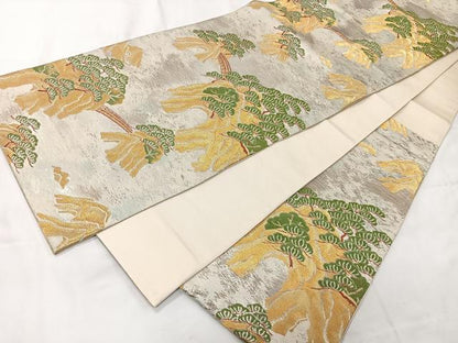平和屋着物◎西陣　六通柄袋帯　渡り橋枝松文　金彩　正絹　逸品　CAAX9879xe