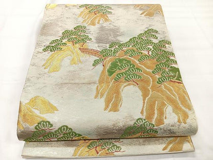 平和屋着物◎西陣　六通柄袋帯　渡り橋枝松文　金彩　正絹　逸品　CAAX9879xe