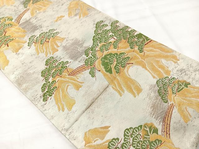 平和屋着物◎西陣　六通柄袋帯　渡り橋枝松文　金彩　正絹　逸品　CAAX9879xe