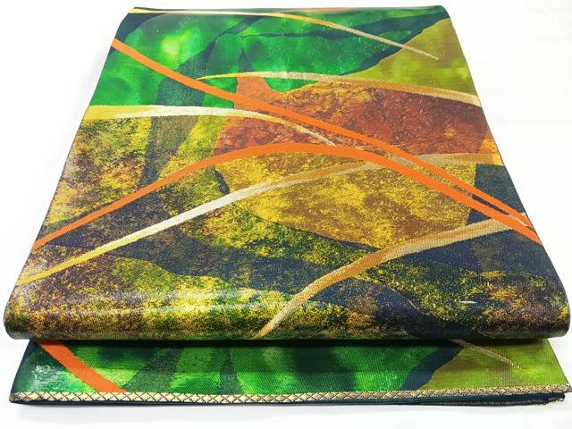 平和屋着物◎六通柄袋帯 芝草文 金糸 正絹 逸品 CAAX9890xe