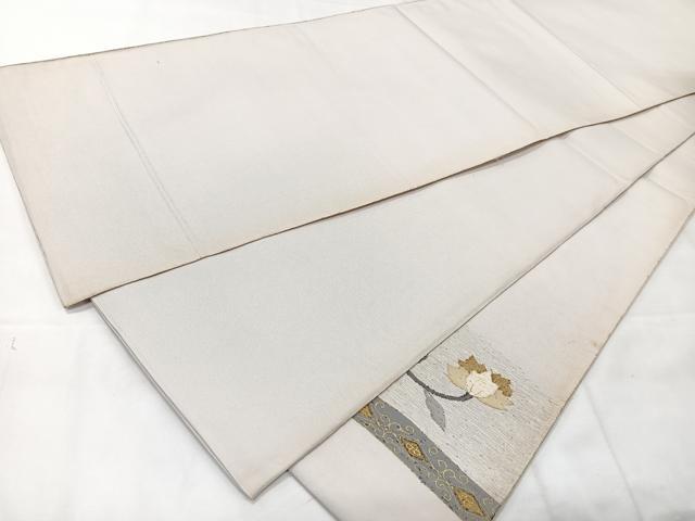 平和屋着物◎太鼓柄袋帯　枝花文　金彩　正絹　逸品　CAAX9906xe