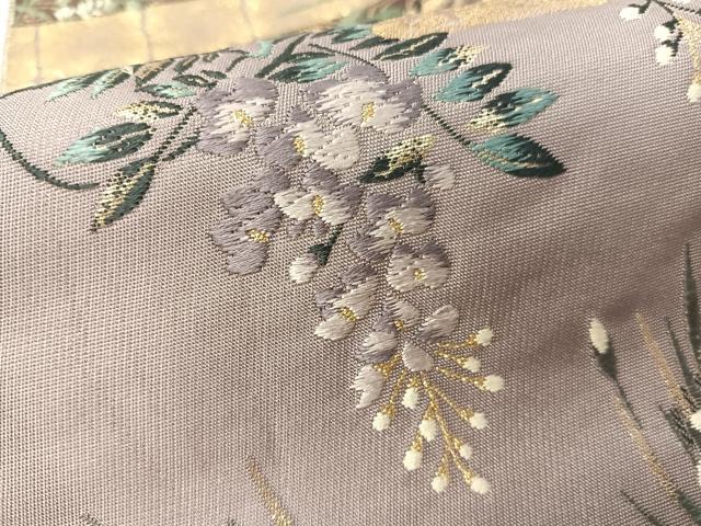 平和屋着物▼六通柄袋帯　唐織　御苑障壁画文　九百錦　金糸　正絹　逸品　CAAY0040vp
