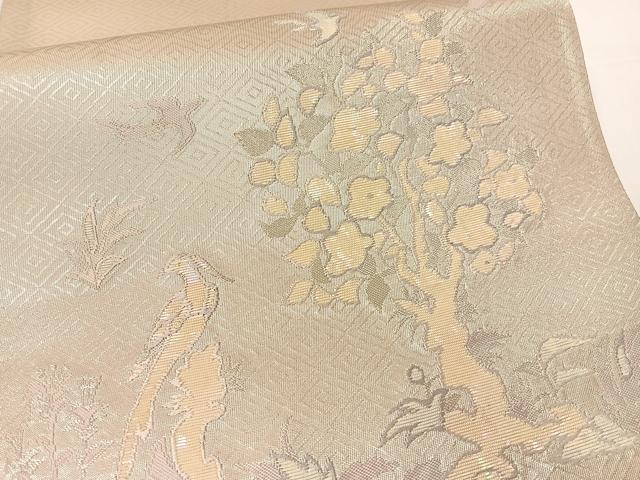 平和屋着物▼佐賀錦　六通柄袋帯　螺鈿箔　蒔絵錦　正絹　逸品　CAAY0078vp