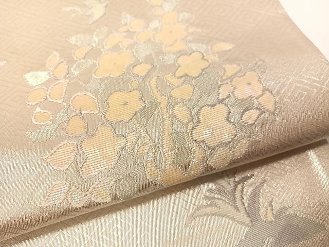 平和屋着物▼佐賀錦　六通柄袋帯　螺鈿箔　蒔絵錦　正絹　逸品　CAAY0078vp