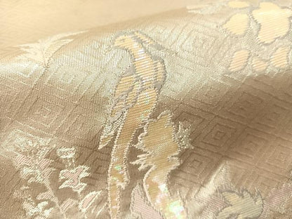 平和屋着物▼佐賀錦　六通柄袋帯　螺鈿箔　蒔絵錦　正絹　逸品　CAAY0078vp