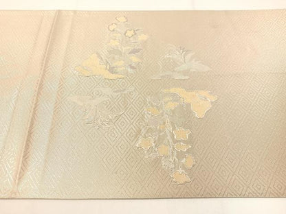 平和屋着物▼佐賀錦　六通柄袋帯　螺鈿箔　蒔絵錦　正絹　逸品　CAAY0078vp