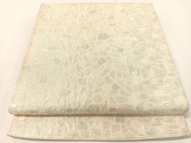 平和屋着物▼六通柄袋帯 箔散らし ラメ糸 正絹 逸品 CAAY0235vp
