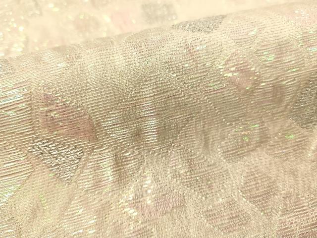 平和屋着物▼六通柄袋帯 箔散らし ラメ糸 正絹 逸品 CAAY0235vp