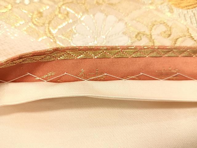 平和屋着物▼六通柄袋帯　唐織　千繍の華　金銀糸　正絹　逸品　CAAY0243vp