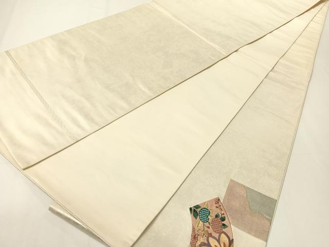 平和屋着物▼太鼓柄袋帯　駒刺繍　切嵌　地紙花文　金銀彩　引箔　正絹　逸品　CAAY0348vp