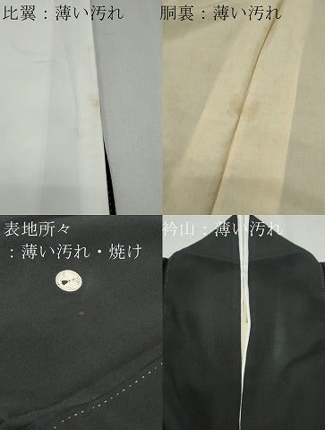 平和屋着物■豪華黒留袖　刺繍　流水飛鶴枝松文　暈し染め　金銀彩　正絹　逸品　CAAY0536th
