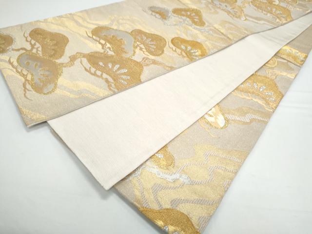 平和屋着物◎六通柄袋帯 枝松文 金銀糸 正絹 逸品 CAAY0798th
